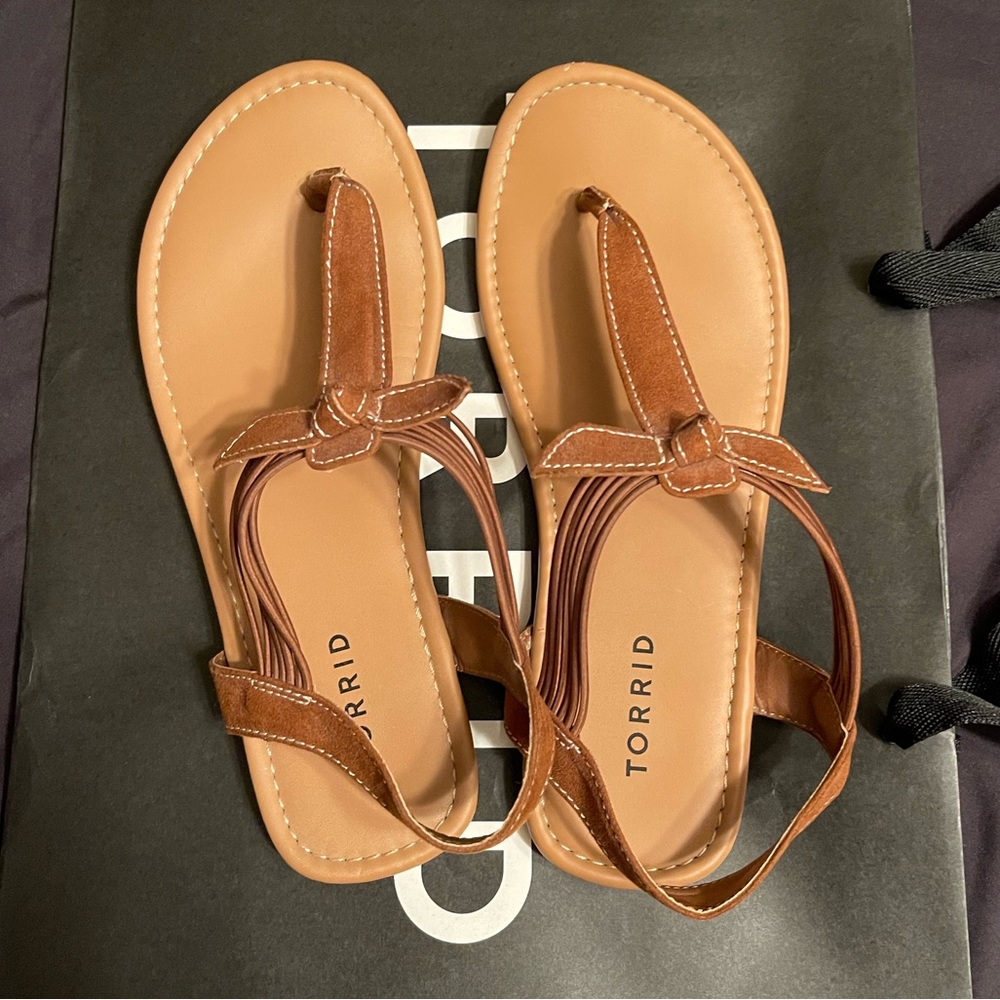 Torrid T-Strap Stitch Sandal (WW)